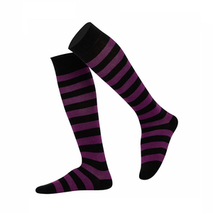 Striped Knee High <b>Socks</b> Pink <b>Black</b> Crew Tube <b>Socks</b> for Men <b>Women</b> Unisex Sports <b>Socks</b> - Product Image 3