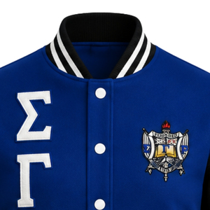 เสื้อแจ็คเก็ตบอมเบอร์ผ้าซาตินแบบครอปสำหรับผู้หญิง ยี่ห้อ Sigma Gamma Rho แบบซิป น้ำหนักเบา แฟชั่นสำหรับชมรมนักศึกษา เสื้อคลุมลำลอง สตรีทแวร์ เสื้อผ้าสั่งทำพิเศษ - Product Image 5