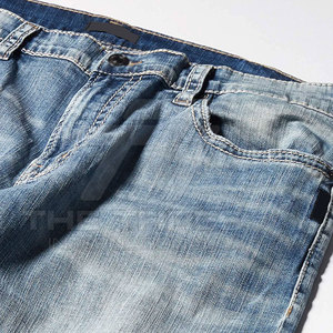 Pantalones Vaqueros Casuales Esenciales para el Día a Día, Corte Recto, Ligeros, Cintura Media, Transpirables, Cómodos, Diseño Duradero, Larga Duración - Product Image 6