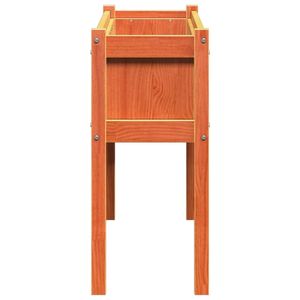 Maceta de Madera de Pino Sólido Marrón Encerado Mediano, Elegantes Macetas y Jardineras - Product Image 6