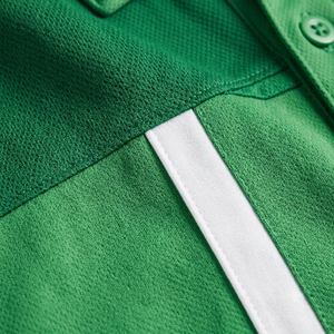 Men's <b>Green</b> <b>Silk</b>/Cotton Short Sleeve for Shirt Knitted Anti-Wrinkle Casual Sporty Solid Color Blocked Design Button Front - Product Image 3