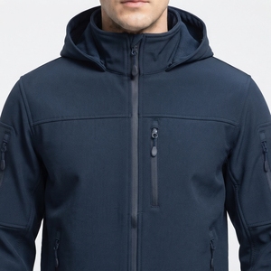Veste de randonnée imperméable en gros, logo personnalisé, softshell à capuche unisexe, coupe-vent d'hiver pour homme, vente en gros - Product Image 5