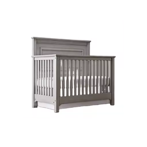 เตียงเด็กอ่อนไม้สไตล์โมเดิร์นสีเทาสำหรับห้องนอนเด็ก - Product Image 1