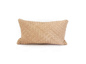 Luxury Cow <b>Leather</b> And Suede <b>Cushion</b> <b>Covers</b> Woven Design Decorative Throw Pillow For Sofa Chair Home Decorative Pillows - Product Image 4