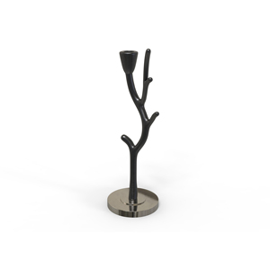 Aluminum Branch <b>Candlestick</b> Holder Brass Home Decoration Durable Metal Candle Stand with Round Base <b>Silver</b> and Brass - Product Image 4