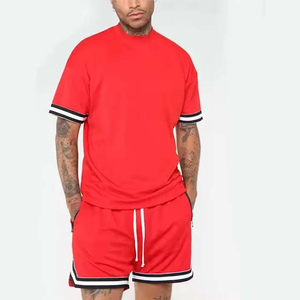 Ensemble T-shirt et short pour homme, personnalisé, confortable, en polyester et coton, à séchage rapide, à carreaux, respirant, style décontracté, idéal pour l'hiver - Product Image 3