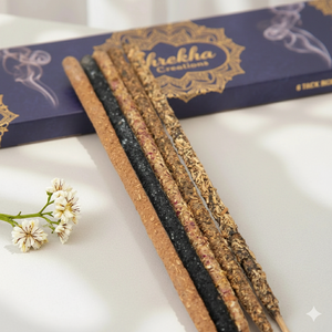 Varitas Aromáticas Florales Hechas a Mano de Larga Duración (1 Hora) - Mezcla de Rosa, Osmanthus y Cedro para Espacios Amplios con Soporte de Madera - Product Image 2