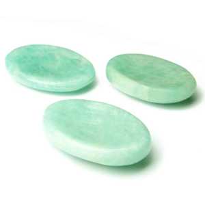 Pierre de paume polie en apatite bleue naturelle AAMEENA AGATE, cristal de guérison, pierre précieuse pour le soulagement de l'anxiété inspiré du Reiki, vente en gros - Product Image 4