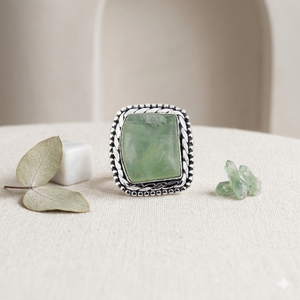 Art Palace Broche de Jade Cuadrado de Plata Tibetana con Engaste de Bisel, Hecho a Mano, Accesorio de Moda, Regalo Unisex, Piedra de Nacimiento de Mayo - Product Image 1