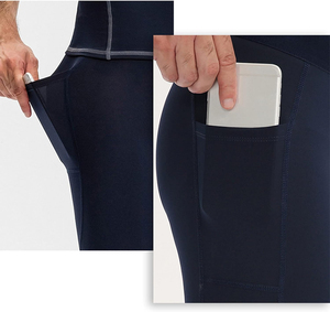 Shorts de compression de haute qualité, à motif uni, taille élastique, style décontracté, en polyester, séchage rapide, respirant, vente en gros, nouvelle arrivée - Product Image 4