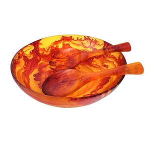 Utensilios de Cocina Hechos a Mano, Tazones de Resina para Ensaladas y Frutas, Decoración para el Hogar, Tazón de Resina Redondo con Diseño Floral, Precio al por Mayor - Product Image 2