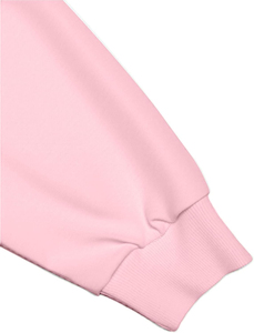 Sudadera Rosa con Cuello en V, Oversize, Ecológica, con Estampado Digital, Estilo Casual Unisex de Nueva York, EE. UU., Tejida en Algodón, para Invierno - Product Image 5