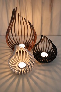 Portavelas Rústico de Madera |   Portavelas de madera natural hecho a mano |   Candelabro Decorativo Navideño Personalizado para el Hogar - Product Image 2