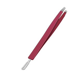 Pince à épiler à double extrémité en acier inoxydable, à pointe plate, logo personnalisé, outil de beauté professionnel pour le modelage des sourcils - Product Image 1