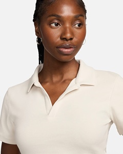 Polo haut court femmes vêtements personnalisés 2025 haut court Polo femmes bouton up Blouse Style Polo tricoté - Product Image 4