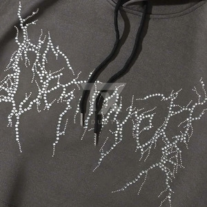 Vêtements pour hommes sur mesure fabriqués au Pakistan, sweats à capuche avec strass, nouvelle mode hiver, coton mélangé, sweats à capuche avec strass pour hommes - Product Image 3