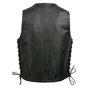 Wholesale Latest Style Genuine Leather Made Men <b>Vest</b> for Outdoor Wear OEM Custom Service Men Leather <b>Vests</b> in Bulk Quantity - Product Image 2