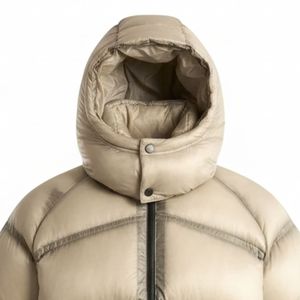 Chaqueta acolchada translúcida con capucha para hombre, abrigo cálido y aislante para invierno, chaqueta con capucha elegante, perfecta para clima frío, ropa informal. - Product Image 3