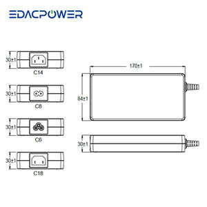 EDAC POWER 19V 20V 24V 240W 12.63A Máx. Adaptador de Escritorio AC/DC GaN IEC60601 y 2xMOPP EA1280XB con 93% de Eficiencia para Uso ITE - Product Image 2