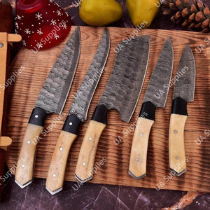 OEM ODM Personnalisé Acier au carbone martelé 4,5-9 pouces Ensemble de couteaux de chef japonais faits à la main Écologique Ambidextre Os de chameau - Product Image 4