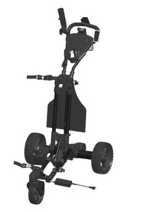 Voiturette de golf électrique avec télécommande, batterie rechargeable, roues anti-basculement et contrôle de descente pour clubs et sacs de golf - Product Image 3