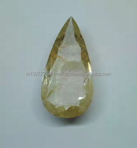 Gran Venta de cabujón de corte de Cuarzo rutilado dorado, piedra preciosa suelta de Cuarzo rutilado verde Natural para joyería hecha a mano - Product Image 6