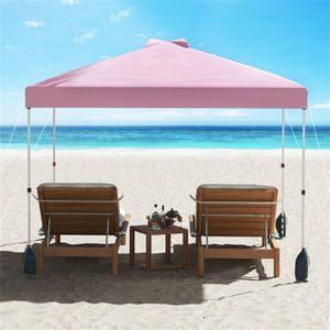 Tenda Pop-up Rosa 3x3 Metri con Borsa con Ruote e 1 Parete Laterale, Riparo Portatile per Esterni - Product Image 5