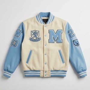 Custom Letterman Varsity <b>Jackets</b> Wool Body Genuine leather Sleeves Winter Wear <b>Smart</b> and Stylish <b>Men</b> Varsity <b>Jacket</b> - Product Image 2