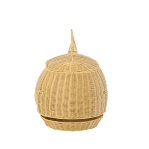 Versatile Kids Whale Rattan Basket Handcrafted Wicker <b>Storage</b> Organizer for Toys Books Baby <b>Clothes</b> Nursery and Playroom - Product Image 4