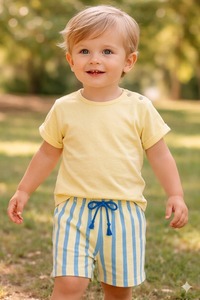 Ensemble haut et bas pour bébé garçon 100% coton, personnalisé, doux, respirant, respectueux de la peau, confortable, tenue quotidienne pour bébé - Product Image 6