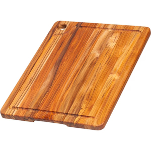 Planche à découper en bois massif écologique, de qualité supérieure, antidérapante, grande taille, avec rainure pour les jus, pour la cuisine - Product Image 1