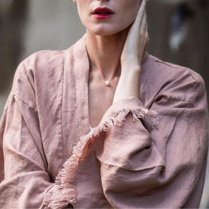 Kimono Cardigan en Lin à Manches Larges pour Femme, Robe Longue Bohème en Lin Doux, Veste Décontractée pour Femme, Caftan Col V en Dentelle Respirant - Product Image 2