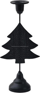 Premium Christmas Tree Taper <b>Candlestick</b> • Luxury Festive Gold Holiday Candle Holder - Product Image 2