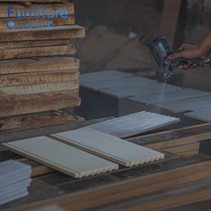 Durable sala de estar sofá moderno de madera plataforma Beige cojines OEM/ODM de Vietnam directo de fábrica - Product Image 5