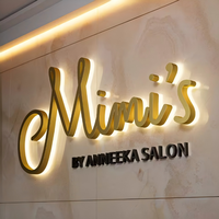 Enseigne extérieure personnalisée avec éclairage LED, lettres en relief 3D, enseigne lumineuse en métal pour boutique, panneau de logo pour publicité extérieure