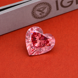 Diamant de laboratoire rose taille cœur, 2,0 carats, couleur fantaisie VS1-VS2, taille brillant, pour bijoux personnalisés, prix d'usine - Product Image 3