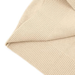 Pull en tricot beige pour homme avec fermeture boutonnée, manches longues - Product Image 6