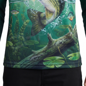 Chemise de pêche personnalisée en sublimation, séchage rapide, manches longues, protection UV, polo de pêche pour équipe - Product Image 5