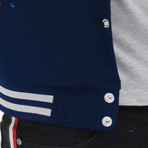 Chaqueta de lana para hombre, estilo Letterman, de invierno, delgada, de alta calidad, de secado rápido, transpirable, antibacteriana, con logo personalizado, teñida lisa, estilo urbano. - Product Image 2