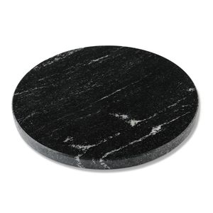 เขียงหินอ่อนสีดำทรงกลม แผ่นรองตัดกันลื่น ถาดเสิร์ฟครัวแบบชิ้นเดียว - Product Image 1