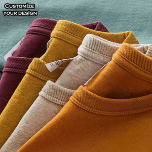 T-shirt en coton tricoté 100 % pour homme, coupe décontractée, style streetwear, imprimé lettres, poids lourd, manches courtes longueur standard - Product Image 1