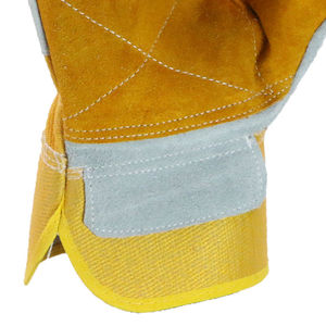 High Quality Leather Palm Coated Heat Resistance Anti-Slip Smooth Heavy Duty Work Safety <b>Gloves</b> Industrial - Product Image 4