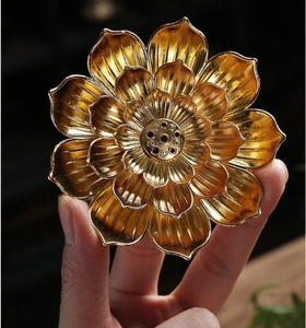 Lotus Shape Metal <b>Incense</b> <b>Holder</b> Decorative Flower <b>Incense</b> <b>Stick</b> <b>Holder</b> Dhoop <b>Holder</b> Tabletop Home Decor Meditation Spiritual - Product Image 2