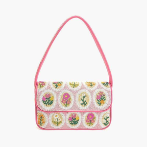 Bespoke Hand-Embroidered <b>Sequin</b> Floral Fashion Bohemian Beaded Single Strap Underarm Shoulder Polyester Outdoor Travel Purse - Product Image 2