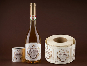 Etiquetas Personalizadas para Botellas de Vino, Adhesivos Brillantes con Estampado en Caliente con Lámina Plateada para Empaquetado de Bebidas - Product Image 1