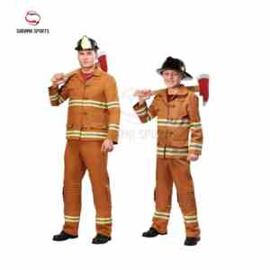 Combinaisons de pompier de qualité supérieure, doublure en tissu respirant, vêtements de pompier, style veste et pantalon avec caractéristiques de sécurité - Product Image 2