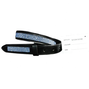 Genuine Leather Horse Rider Belt with Bling <b>Crystal</b> Elegant <b>Crystal</b> Belt for Horseback Riding Belt. - Product Image 2