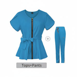 Ensemble de blouses médicales unisexes confortables – Blouse de médecin à manches tulipes et pantalon d'infirmière – Uniforme d'hôpital - Product Image 1