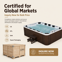Spa extérieur de grande taille Ploutara, cuve en acrylique de qualité supérieure, plusieurs sièges, jets de massage hydromassants, appuie-têtes ergonomiques, configuration personnalisée