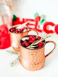 <b>Copper</b> Moscow mule cup set for refined designer refreshment <b>tables</b> hammered finish metal cups durable reusable party mugs - Product Image 1